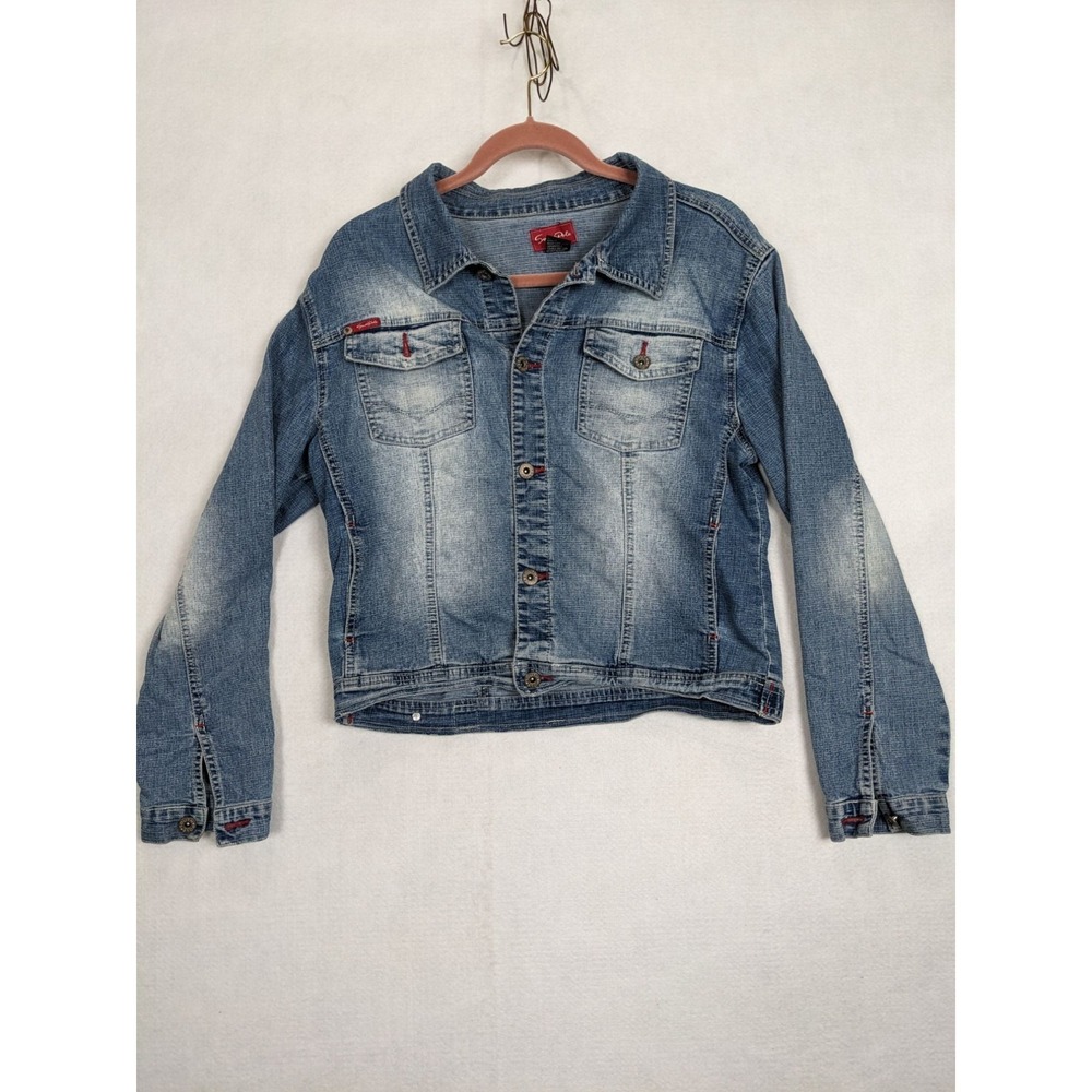 Southpole Womens‎ Denim Shirt Top Jacket South Pole M See Measurements Cotton